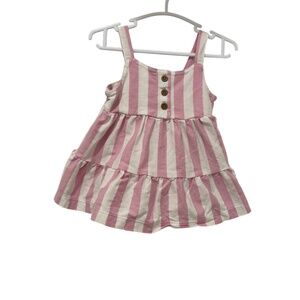 Carters Purple and White Striped Baby Girl Dress size 3m